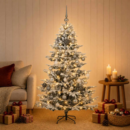 Artificial Christmas Tree with Bauble 150 cm 150 LEDs