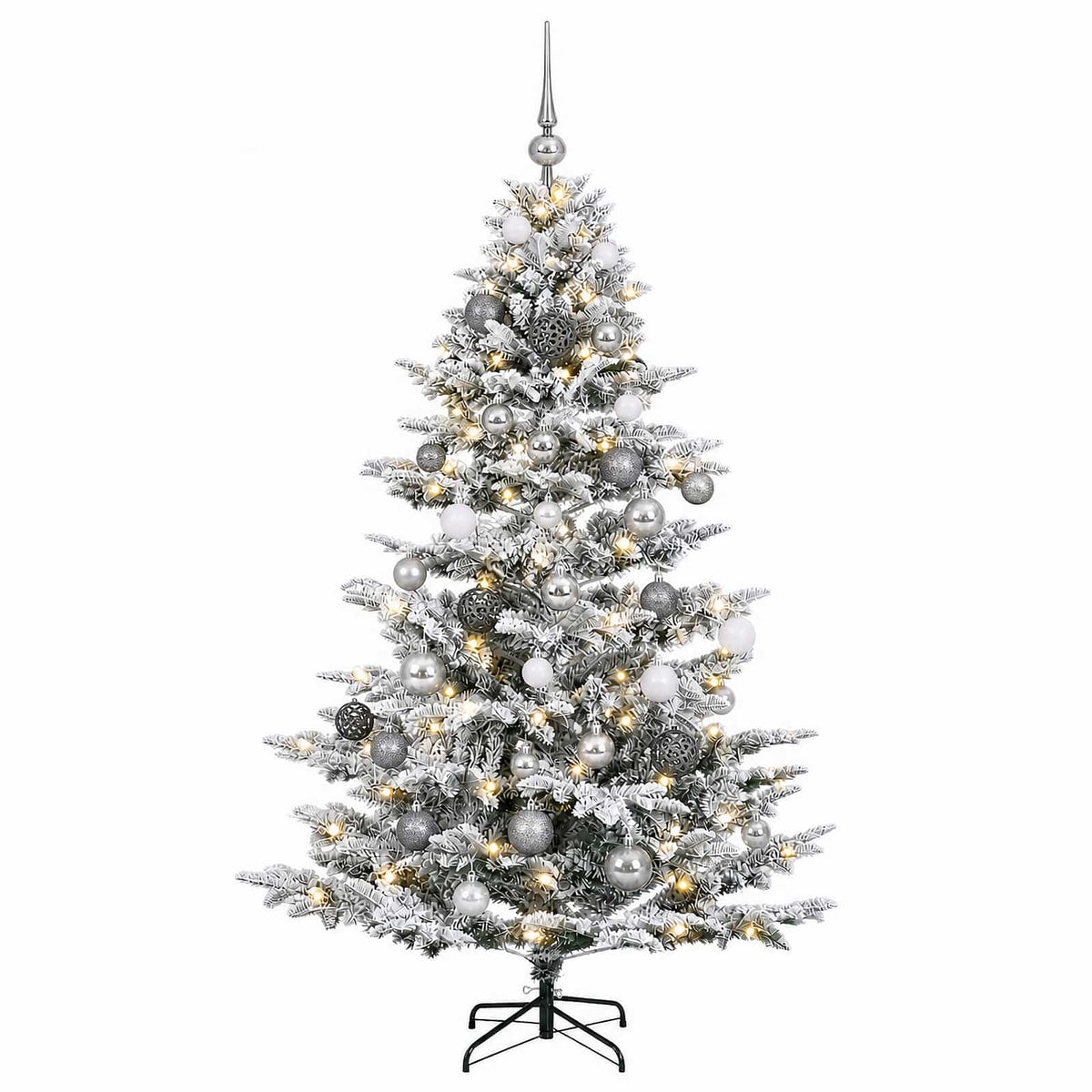 Artificial Christmas Tree with Bauble 150 cm 150 LEDs