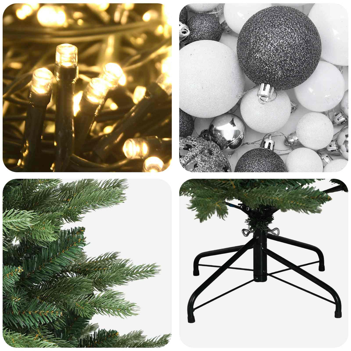 Artificial Christmas Tree with Bauble 120 cm 150 LEDs