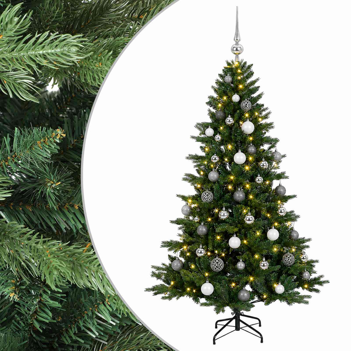Artificial Christmas Tree with Bauble 120 cm 150 LEDs
