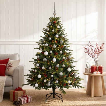 Artificial Christmas Tree with Bauble 150 cm 150 LEDs