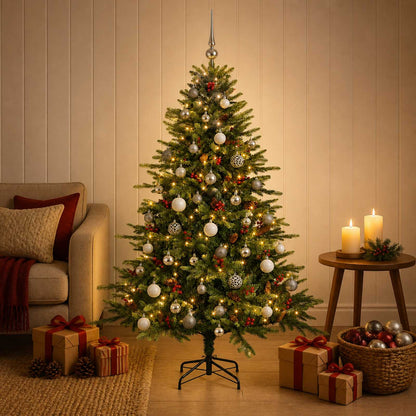 Artificial Christmas Tree with Bauble 150 cm 150 LEDs