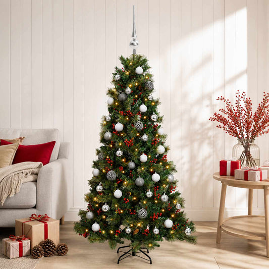 Artificial Christmas Tree with Bauble 150 cm 150 LEDs