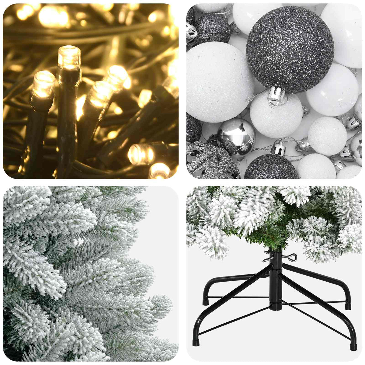 Artificial Christmas Tree with Bauble 120 cm 150 LEDs