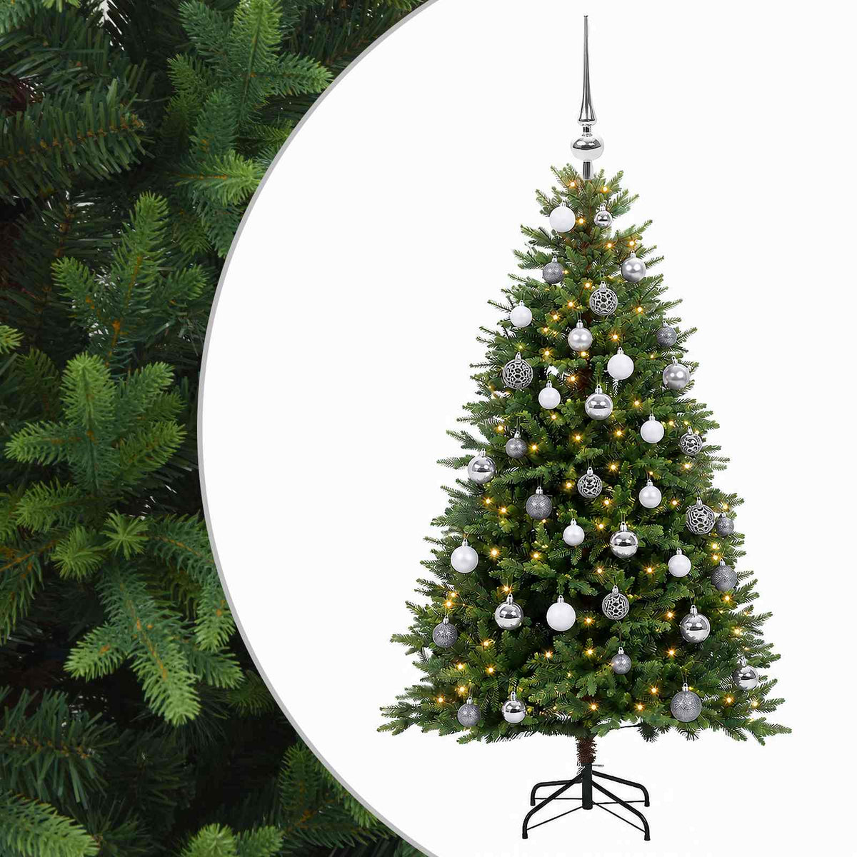 Artificial Christmas Tree with Bauble 120 cm 150 LEDs