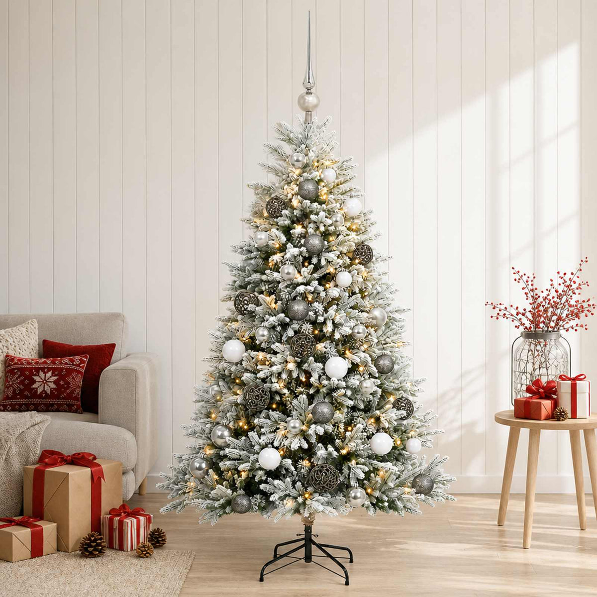 Artificial Christmas Tree with Bauble 120 cm 150 LEDs