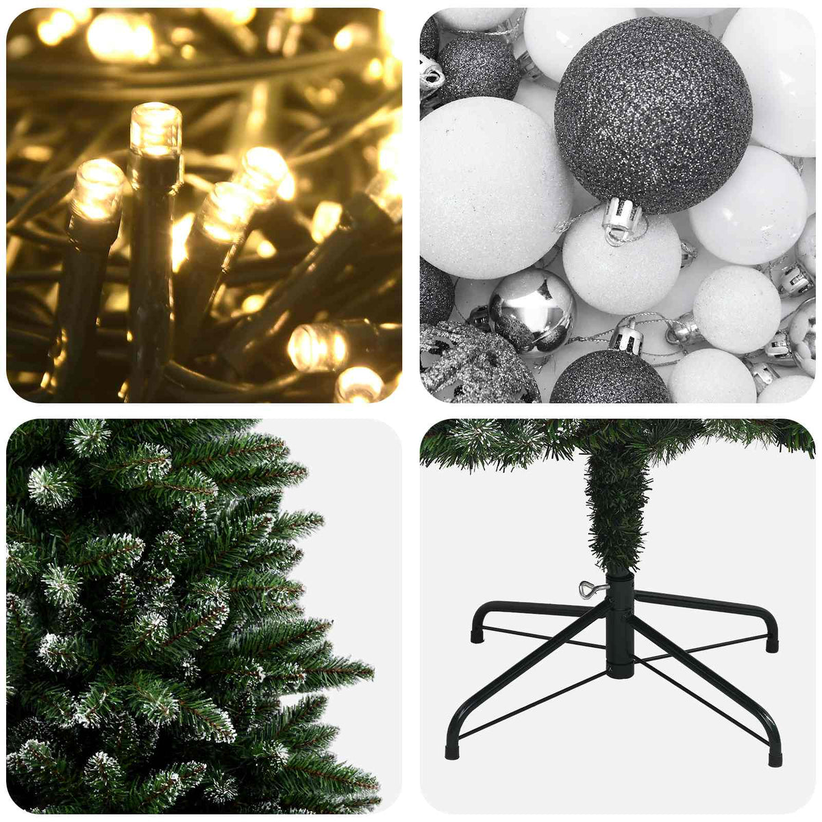 Artificial Christmas Tree with Bauble 120 cm 150 LEDs