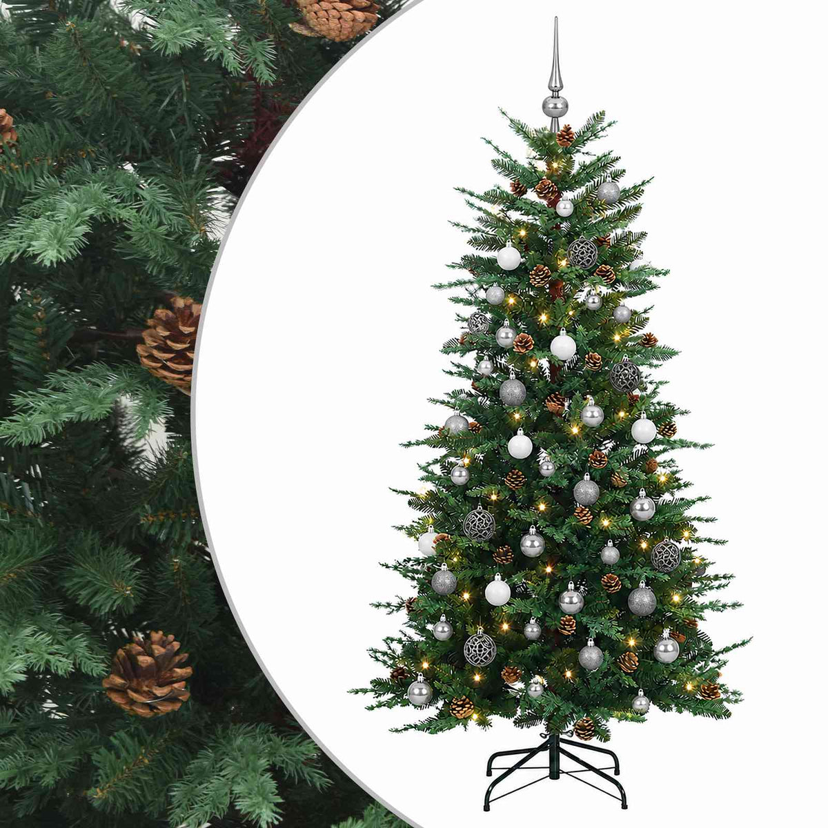 Artificial Christmas Tree with Bauble 120 cm 150 LEDs