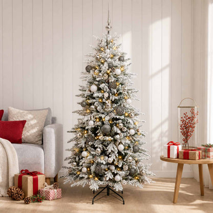 Artificial Hinged Christmas Tree 150 cm 150 LEDs Warm White