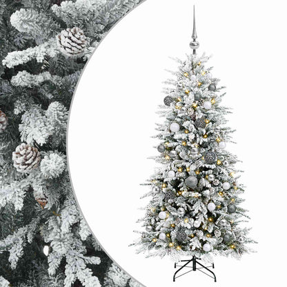 Artificial Hinged Christmas Tree 150 cm 150 LEDs Warm White