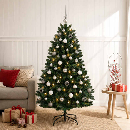 Artificial Christmas Tree Dark Green with Bauble 180 cm