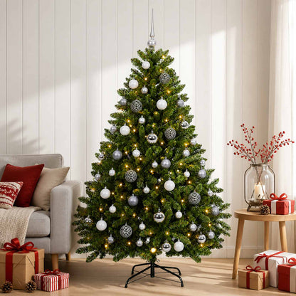 Light Green Artificial Christmas Tree with Baubles 180 cm