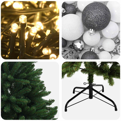 Artificial Christmas Tree Mid-green with Ornament 150 cm