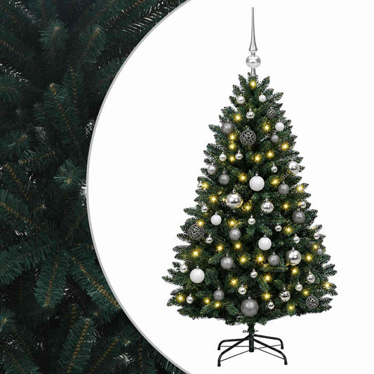 Artificial Christmas Tree, Dark Green, with Baubles 150 cm