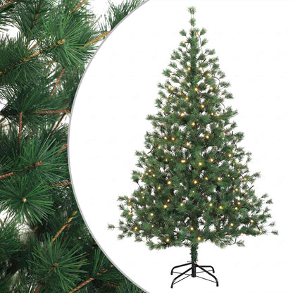 Artificial Hinged Christmas Tree 210 cm 300 LEDs Warm White