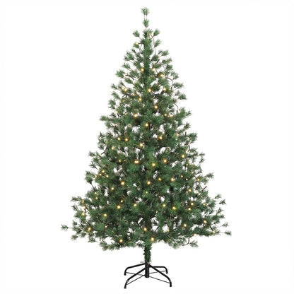 Artificial Hinged Christmas Tree 240 cm 300 LEDs Warm White