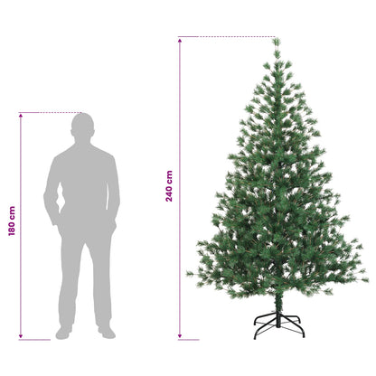 Artificial Hinged Christmas Tree 240 cm 300 LEDs Warm White