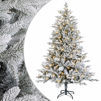 Artificial Hinged Christmas Tree 180 cm 300 LEDs Warm White