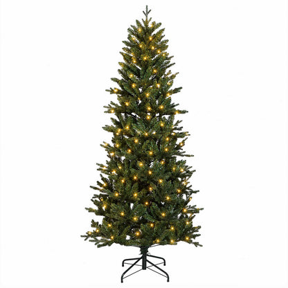 Artificial Hinged Christmas Tree 180 cm 300 LEDs Warm White