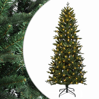 Artificial Hinged Christmas Tree 240 cm 300 LEDs Warm White