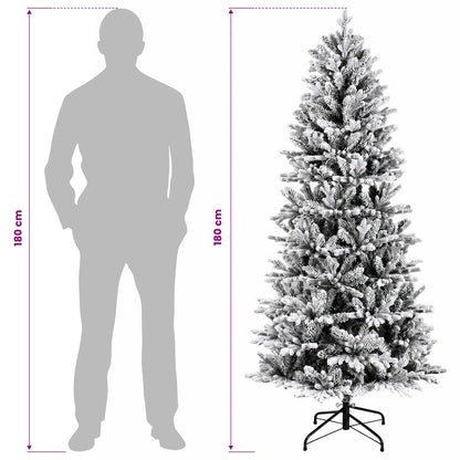 Artificial Hinged Christmas Tree 180 cm 300 LEDs Warm White