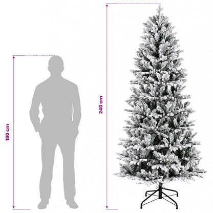 Artificial Hinged Christmas Tree 240 cm 300 LEDs Warm White