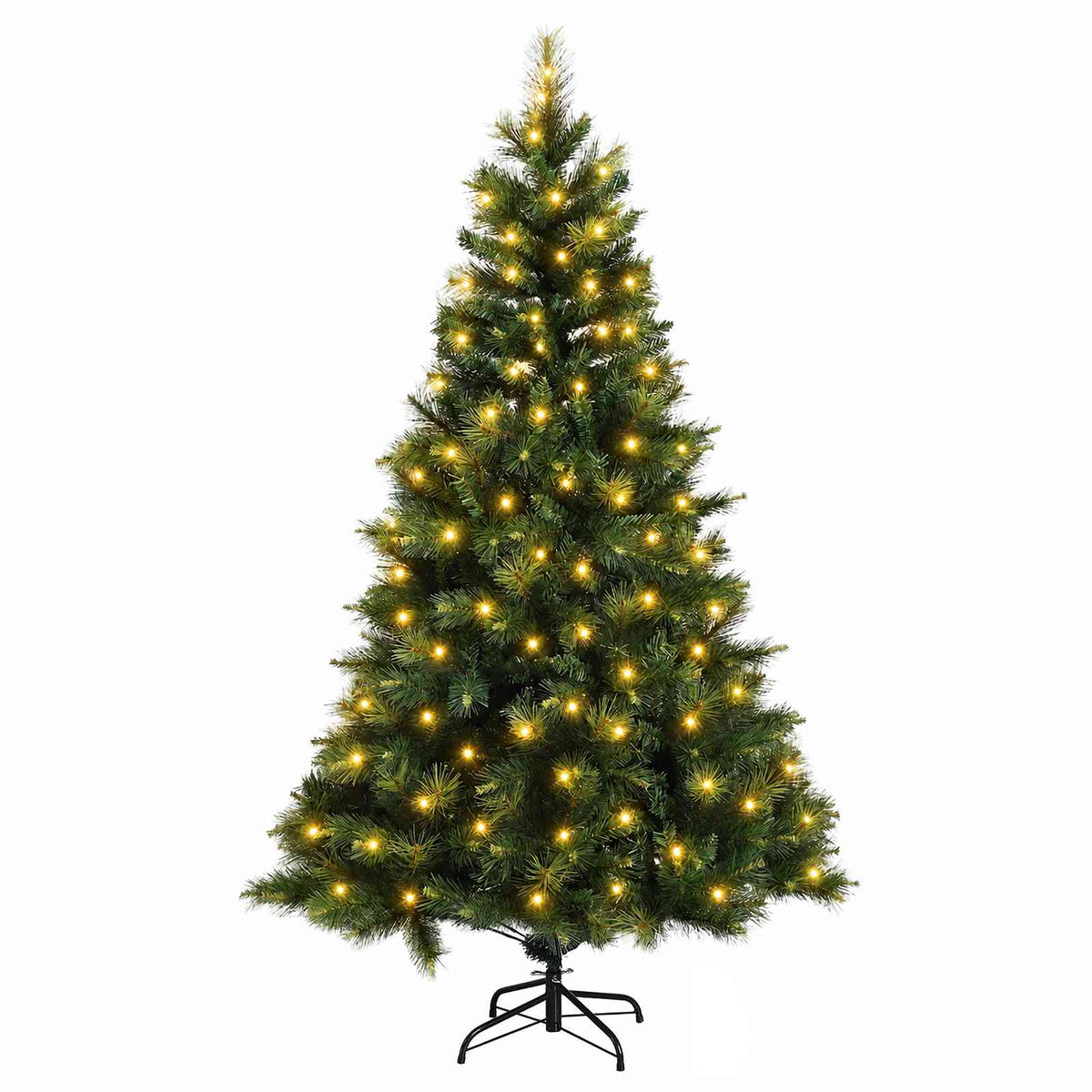 Artificial Hinged Christmas Tree 240 cm 300 LEDs Warm White