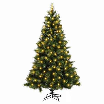 Artificial Hinged Christmas Tree 240 cm 300 LEDs Warm White
