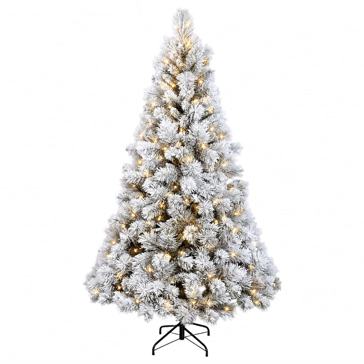 Artificial Hinged Christmas Tree 210 cm 300 LEDs Warm White
