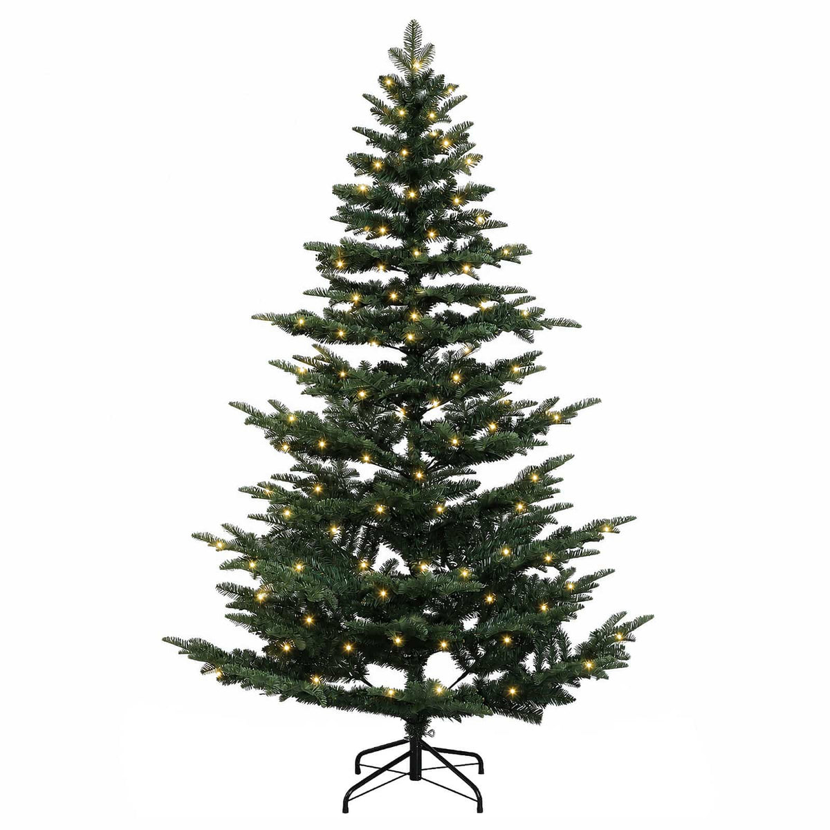 Artificial Hinged Christmas Tree 210 cm 300 LEDs Warm White
