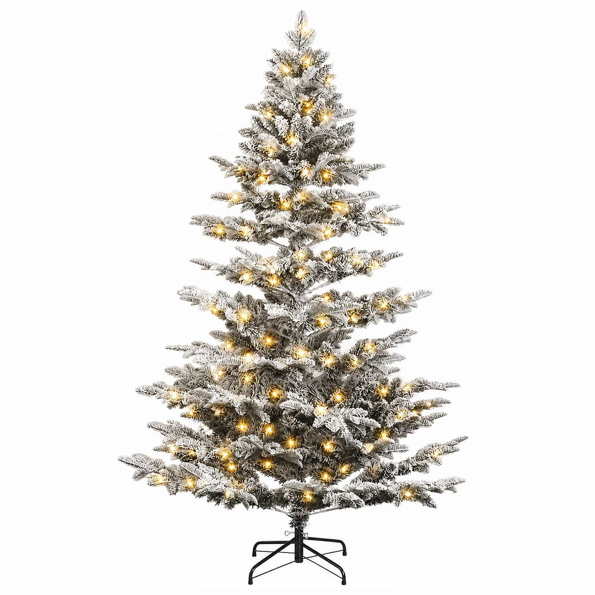 Artificial Hinged Christmas Tree 180 cm 300 LEDs Warm White