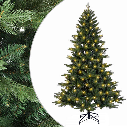 Artificial Hinged Christmas Tree 210 cm 300 LEDs Warm White