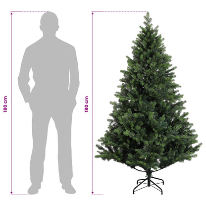 Artificial Hinged Christmas Tree 180 cm 300 LEDs Warm White