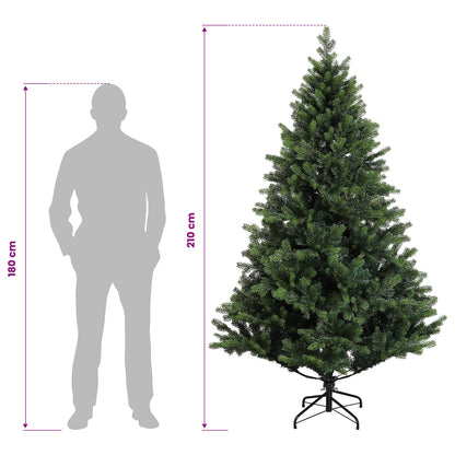Artificial Hinged Christmas Tree 210 cm 300 LEDs Warm White