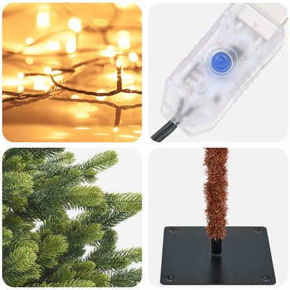 Artificial Hinged Christmas Tree 180 cm 300 LEDs Warm White