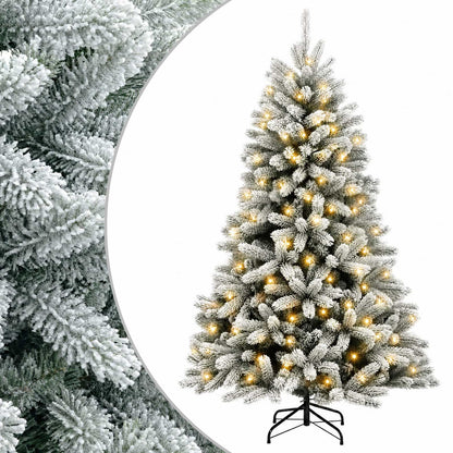 Artificial Hinged Christmas Tree 180 cm 300 LEDs Warm White