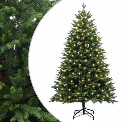 Artificial Hinged Christmas Tree 210 cm 300 LEDs Warm White