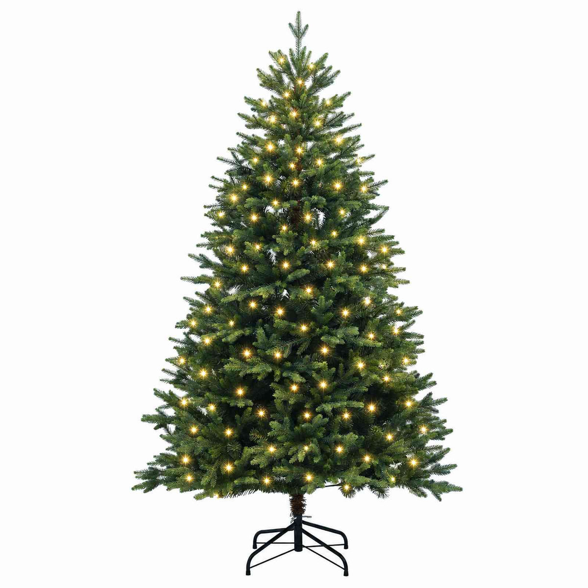 Artificial Hinged Christmas Tree 240 cm 300 LEDs Warm White