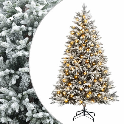 Artificial Hinged Christmas Tree 180 cm 300 LEDs Warm White