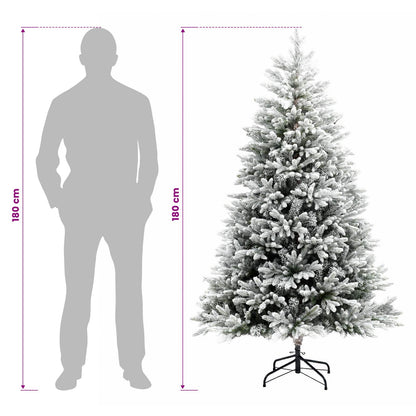 Artificial Hinged Christmas Tree 180 cm 300 LEDs Warm White