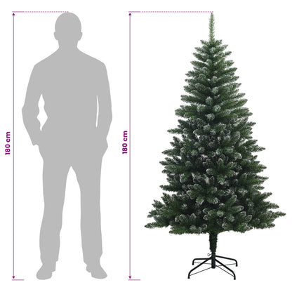 Artificial Hinged Christmas Tree 180 cm 300 LEDs Warm White