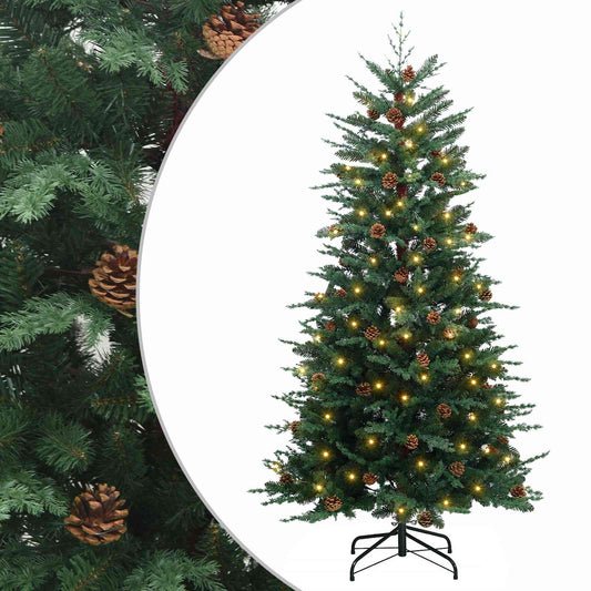 Artificial Hinged Christmas Tree 210 cm 300 LEDs Warm White