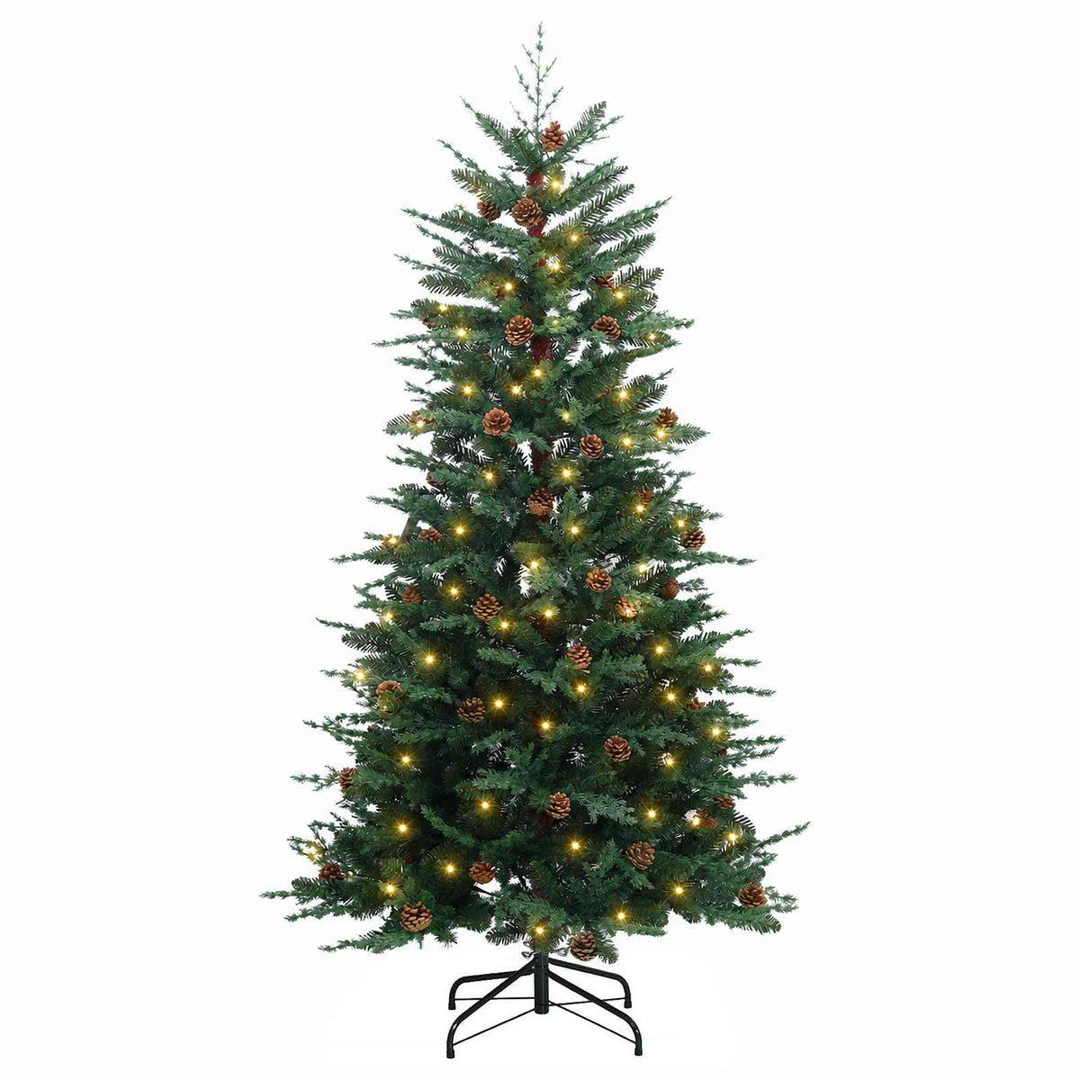 Artificial Hinged Christmas Tree 240 cm 300 LEDs Warm White
