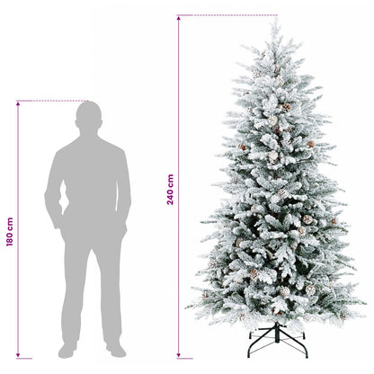 Artificial Hinged Christmas Tree 240 cm 300 LEDs Warm White