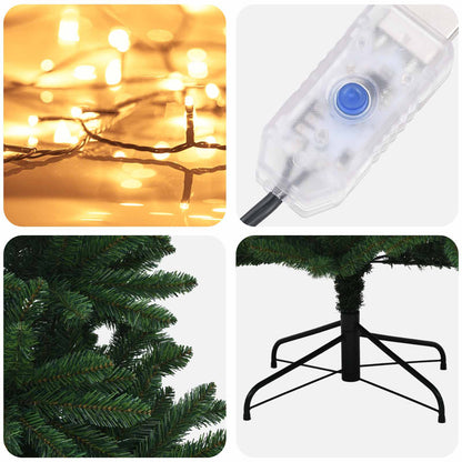Artificial Hinged Christmas Tree 240 cm 300 LEDs Warm White