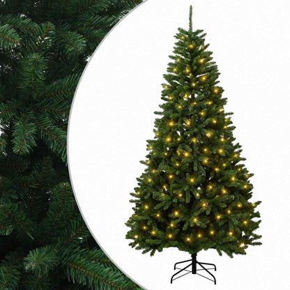 Artificial Hinged Christmas Tree 240 cm 300 LEDs Warm White