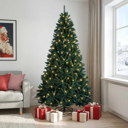 Artificial Hinged Christmas Tree 240 cm 300 LEDs Warm White