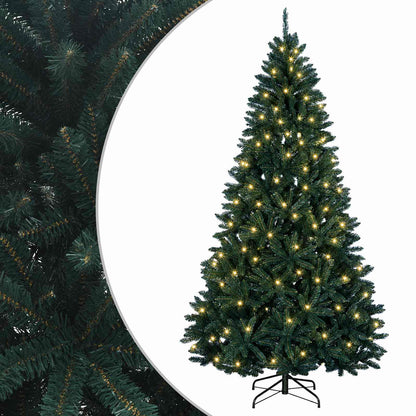 Artificial Hinged Christmas Tree 240 cm 300 LEDs Warm White