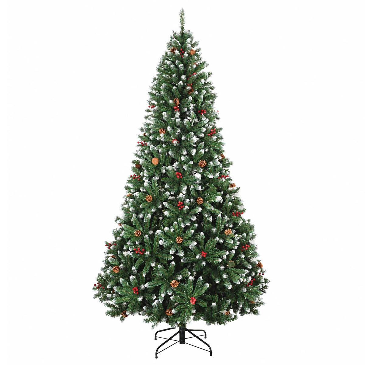 Artificial Hinged Christmas Tree 240 cm 300 LEDs Warm White