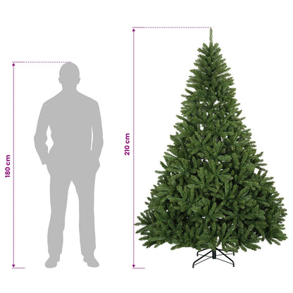 Artificial Hinged Christmas Tree 210 cm 300 LEDs Warm White
